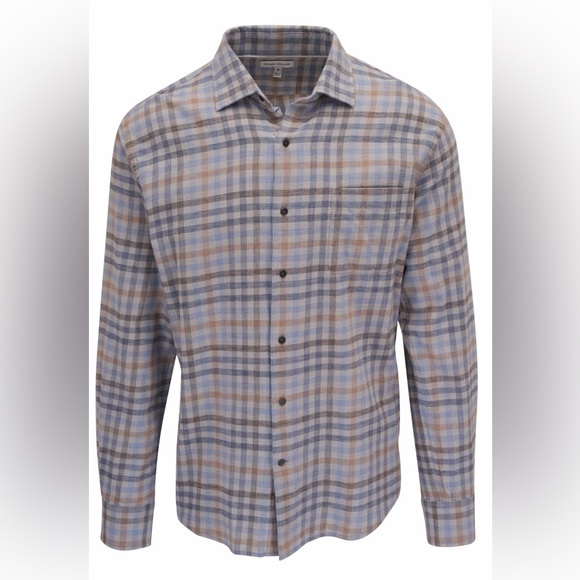 Peter Millar Other - Peter Millar Crown Men's Hill Point cotton sport shirt British Grey plaid XL